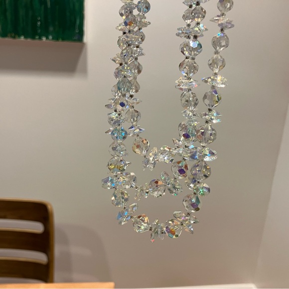 Vendome vintage triple strand crystal necklace & earrings with box - Picture 7 of 14